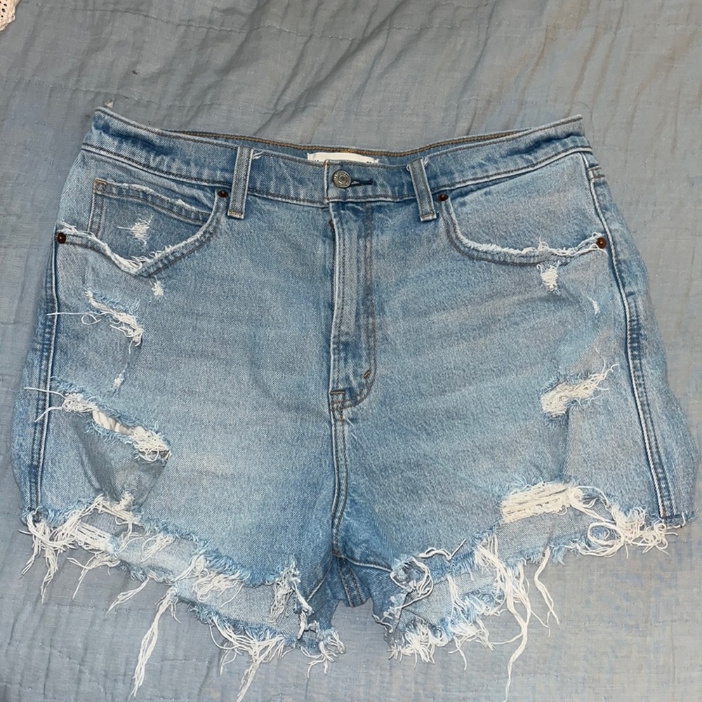 Abercrombie High-Rise mom shorts